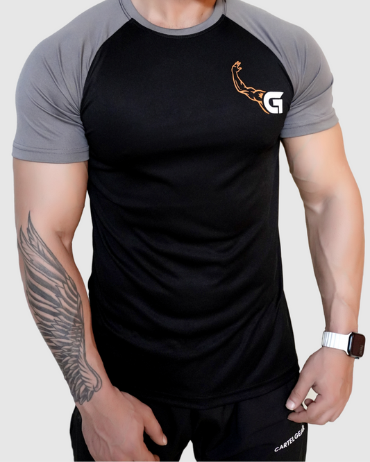 Raglan Baseball Gray-black