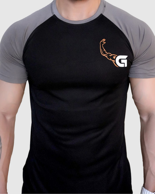 Raglan Baseball Gray-black