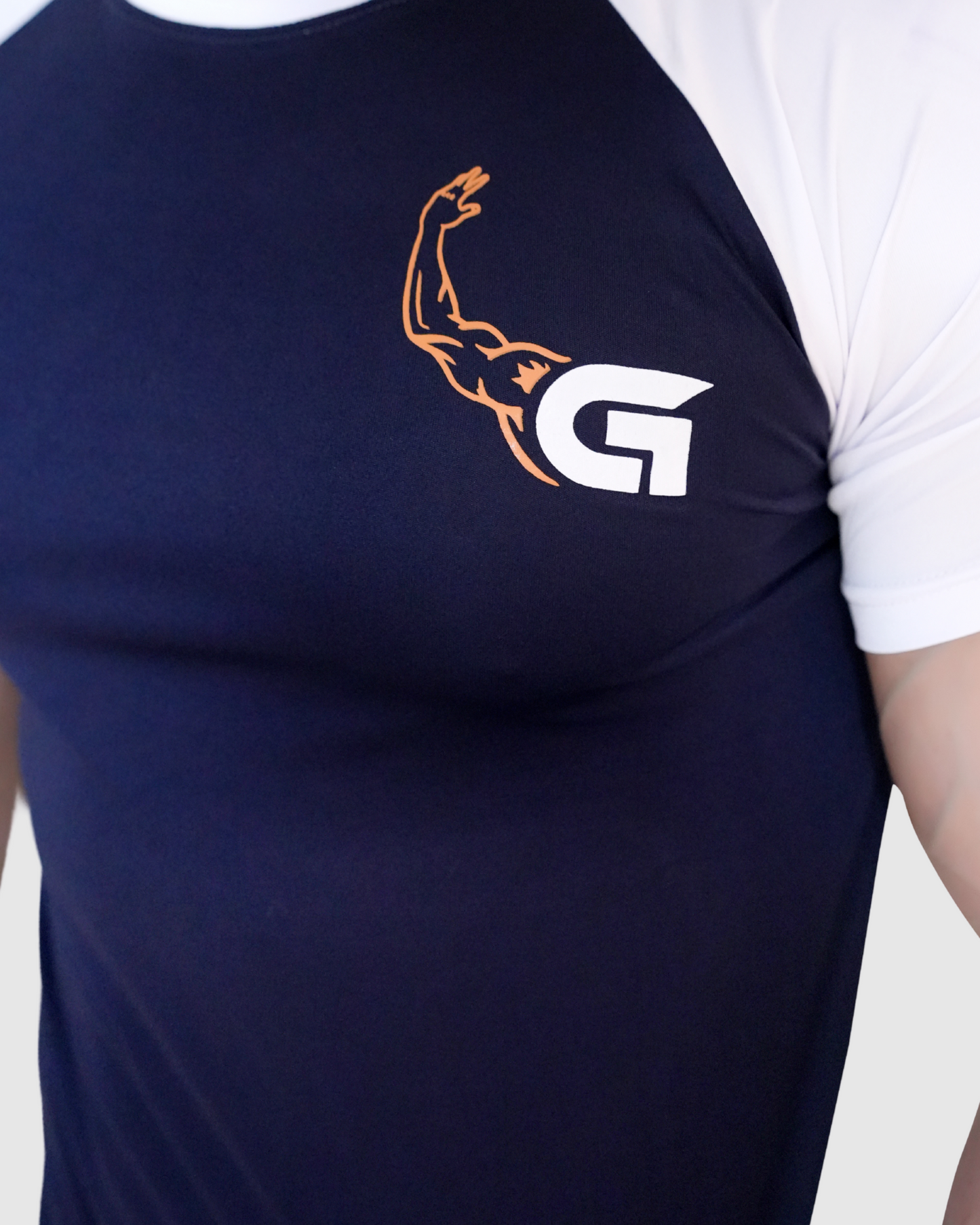 Raglan Baseball Navy-white